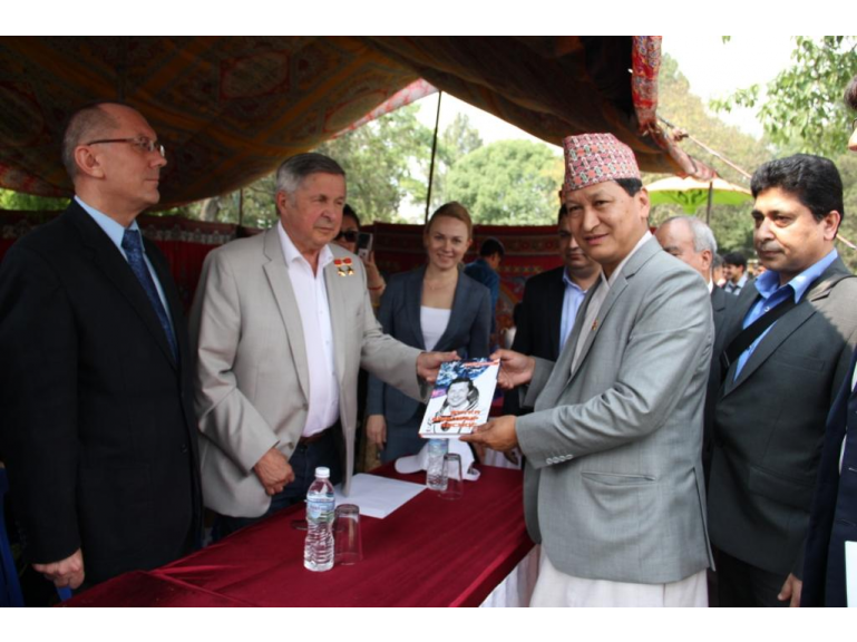 Cosmonaut Viktor Savinykh visited Nepal