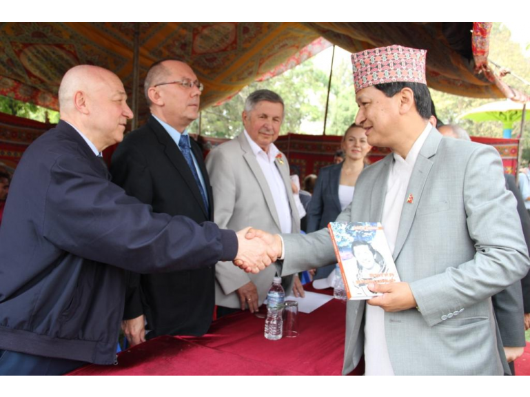 Cosmonaut Viktor Savinykh visited Nepal