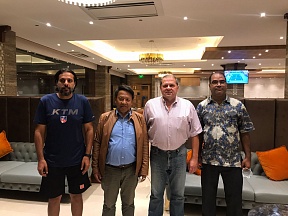 On the meeting of the Ambassador of Russia to Nepal A.A. Novikov with the President of the Football Federation of Nepal K. T. Sherpa